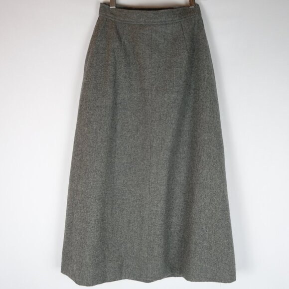 Vintage 1980s Ralph Lauren Thick Wool Maxi Skirt w/ Pockets, Size 10 - Picture 2 of 10